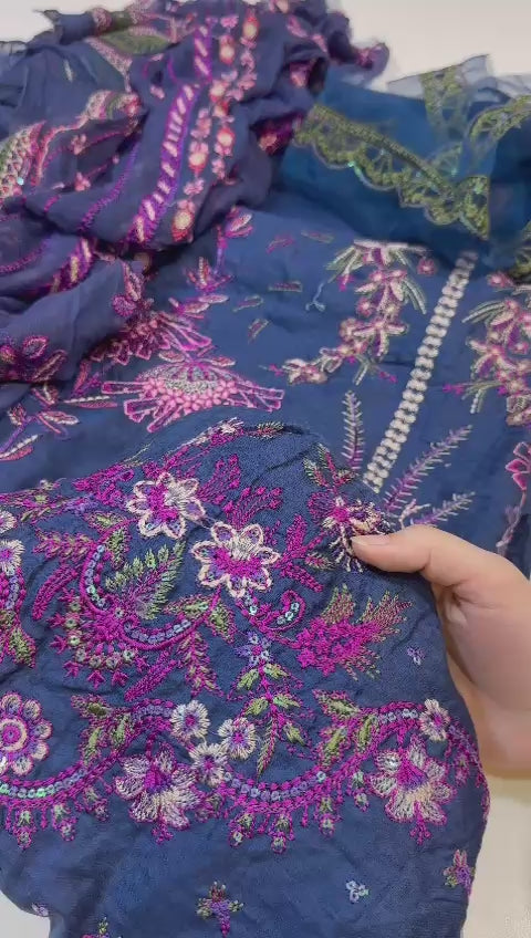 Bedar's New Launch (with Chiffon Dupatta) (UnStitch Fabric)