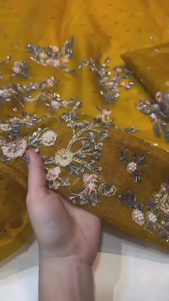 Sapphire Premium 3 Piece Unstitched Embroidered Suit | PKR 4,500