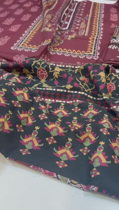 (A) Beechtree printed khaddar (2pc)( unstitch new collection)