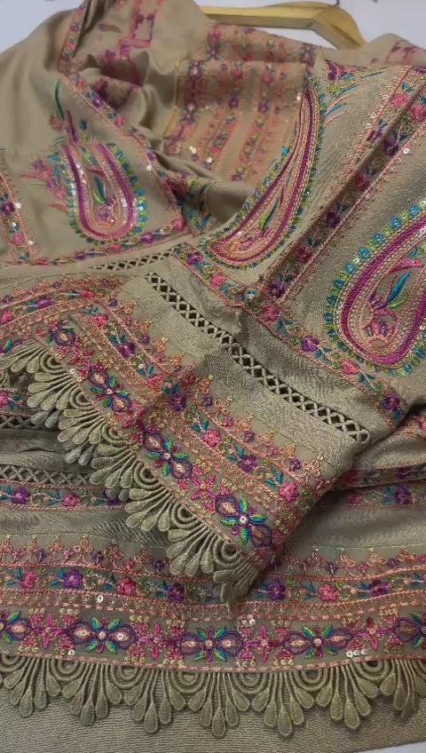 (A)Bedar's stitch embroided karandi (2pc)(new collection)