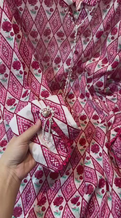 Bedar Stitched Printed & Embroidered Suit — PKR 3,800