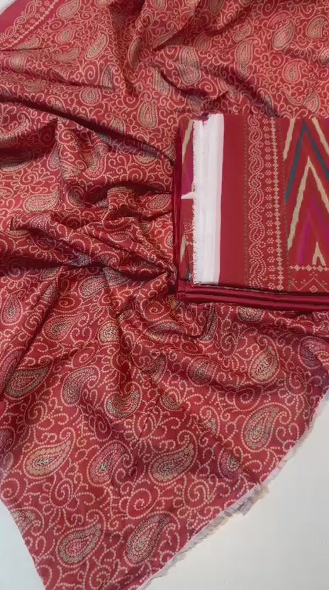 Mizaj 2 Piece Unstitched Printed Lawn Suit | Rs. 2,850
