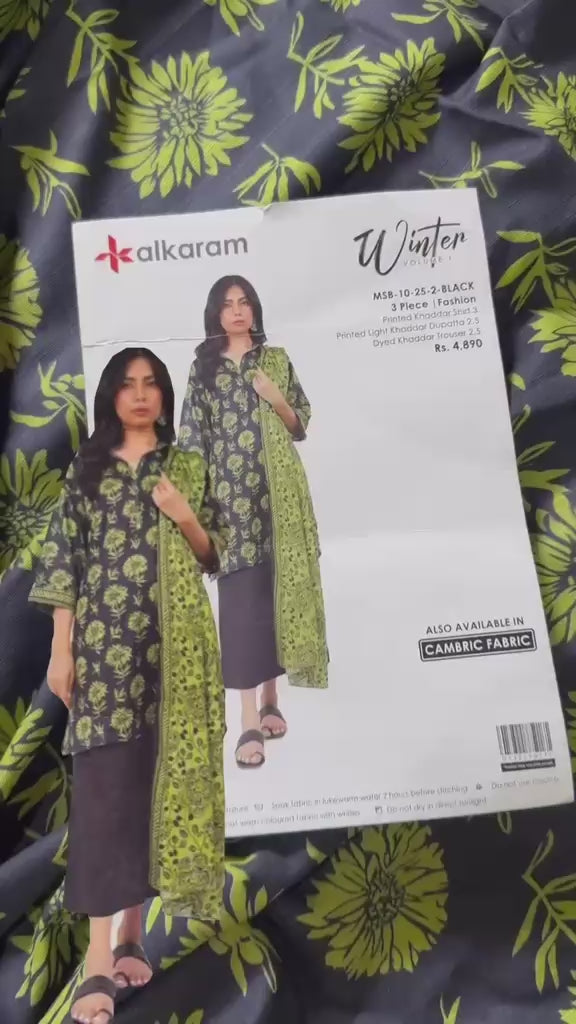 AL KARAM PRINTED KHADDAR 3PC
