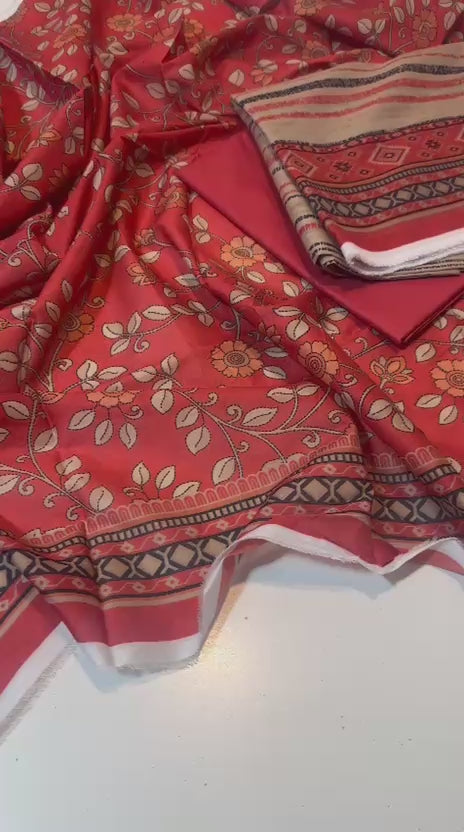 : Mizaj - 3 Piece Unstitched Printed Lawn Collection (Rs. 2,750)