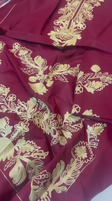 Embroidered 2-Piece Unstitched Suit (Code: 1800)  SEO Title: Women's Embroidered 2-Piece Suit - PKR 1