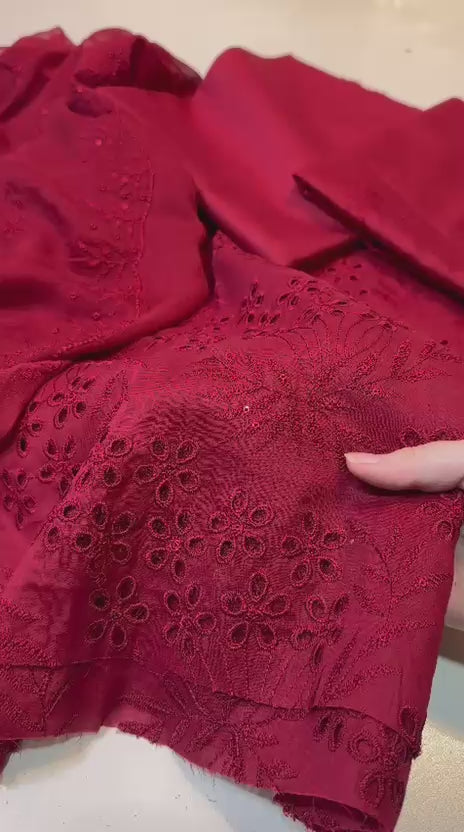 Johra lawn 3pc with Chaffion dupta