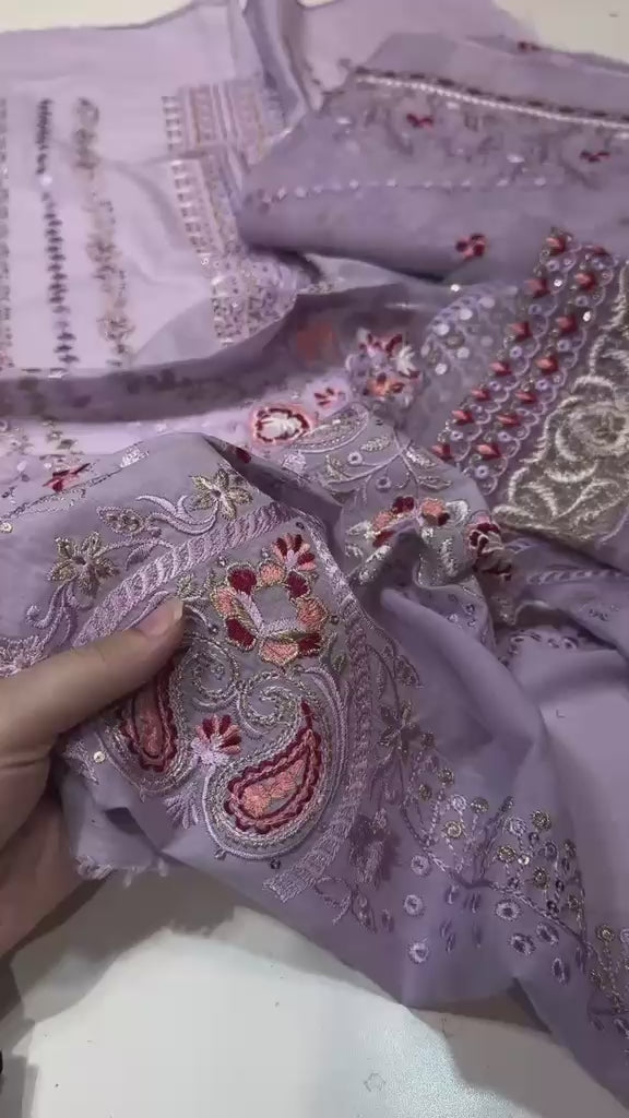 Ricamo Premium Luxury 3 Piece Unstitched Suit | PKR 4,000