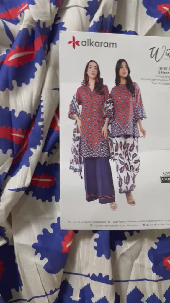 AL KARAM PRINTED KHADDAR 3PC