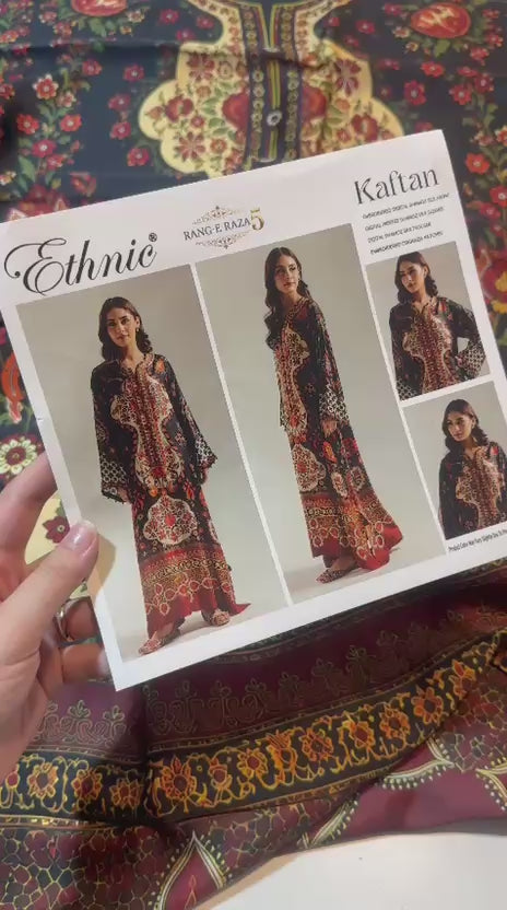 Ethnic 2 Piece Unstitched Printed Lawn Suit