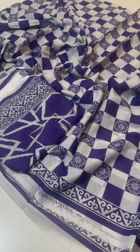 Zesh Textiles 3-Piece Unstitched Lawn Suit | Printed Shirt, Dupatta & Trouser
