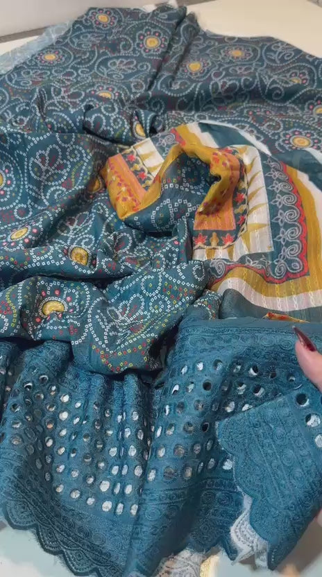 3-Piece Unstitched Printed Lawn Suit