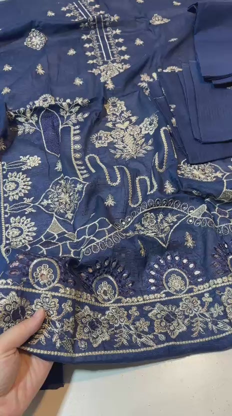 Bareeze Signature Embroidered Lawn Suit | Unstitched 3-Piece