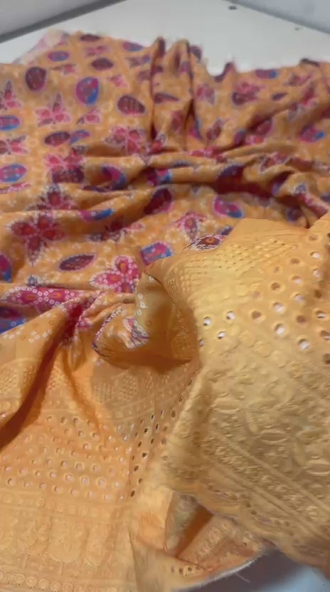 embroided 3 pc lawn