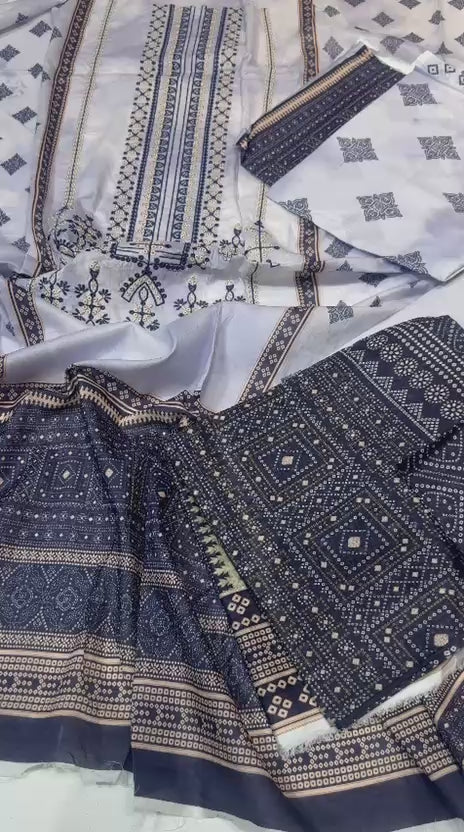 Sapphire 3 Piece Printed Lawn Unstitched Suit | PKR 3,950