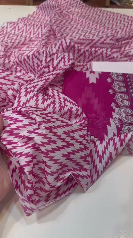 Zara Ali Blushing Pink Casual 3 Piece Suit | Everyday Printed Lawn