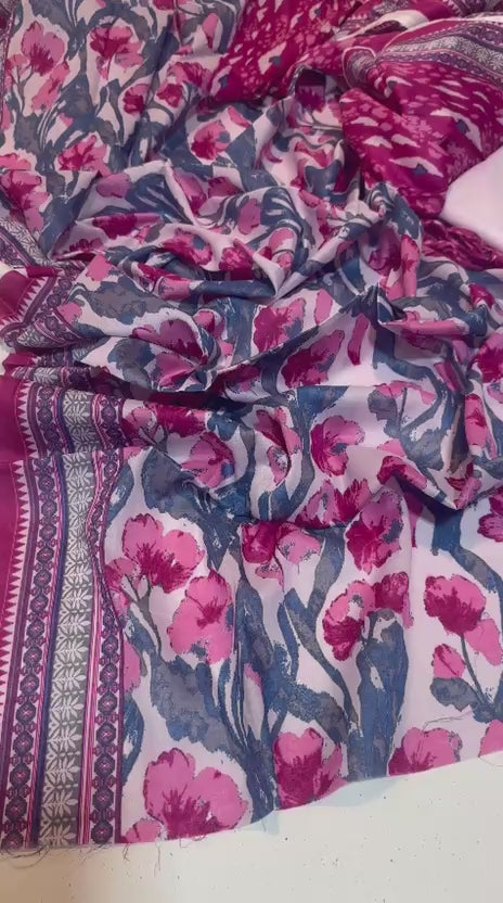 : Zesh - 3 Piece Unstitched Printed  (Rs. 2,999)