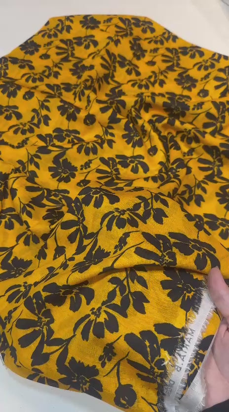 Maria B 3 Piece Yellow & Black Lawn Suit | Bold Summer Wear