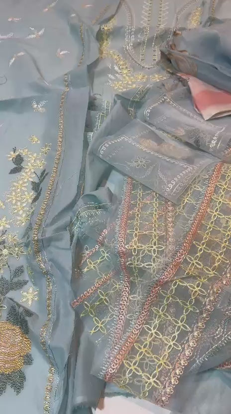 Paras Premium Luxury Embroidered 3 Piece Suit | PKR 7,500